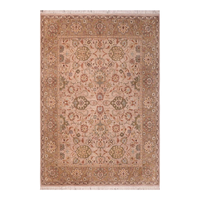 Pak-Persian Lucretia Taupe/Brown Wool Rug - 8'0'' X 10'1'' For Sale