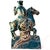 1950s 1950's Chinoiserie Stoneware Turquoise Teal Tang Warriors on Horses - Pair For Sale - Image 5 of 12