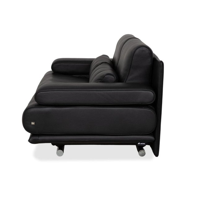 Model 6500 2-Seater Sofa in Black Leather from Rolf Benz For Sale - Image 13 of 14