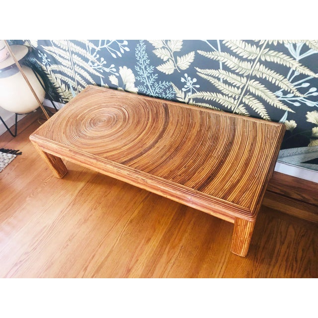 Vintage Split Reed Bamboo Coffee Table Chairish