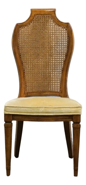Century Furniture Italian Neoclassical Tuscan Style Cane Back Dining Side Chair