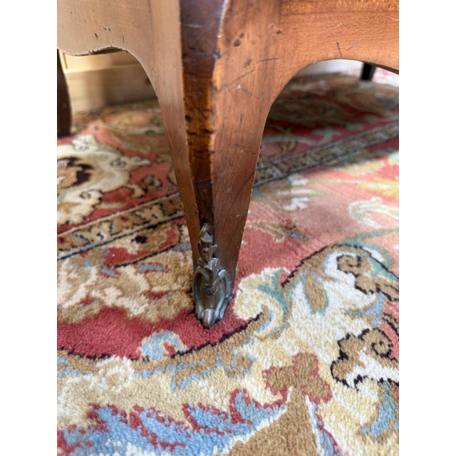 Louis XV Style Drop-Front Secretaire Desk in Cherry Wood, 1950s For Sale - Image 9 of 11