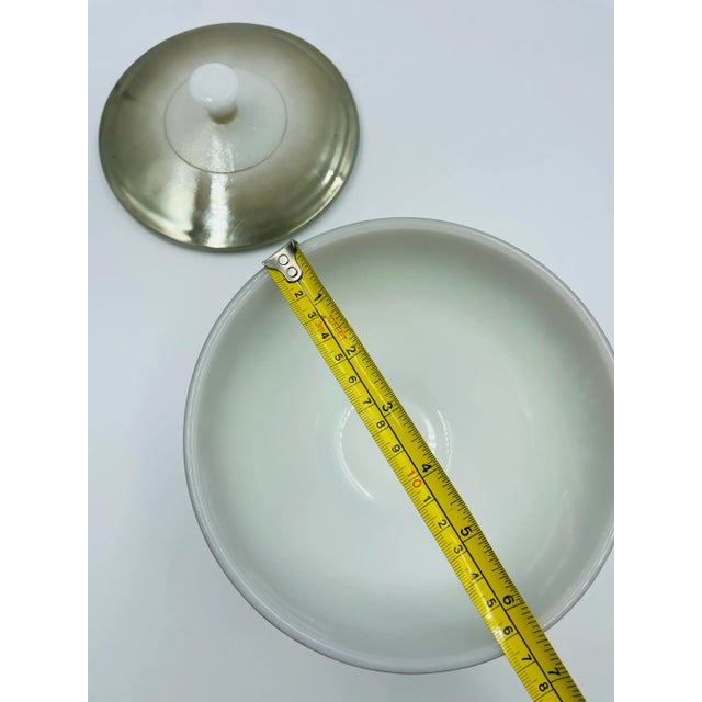 Mid-Century Iridescent Green & Copper Federal Glass Decorative Jar/Urn For Sale - Image 9 of 11