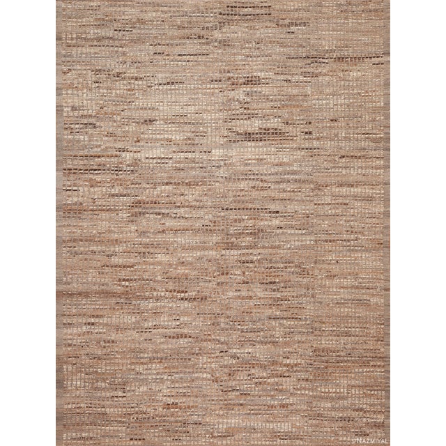 Stylish Modern Contemporary Beige Mocha Mousse Tones Rug, Country of origin: Central Asia, Circa date: Modern