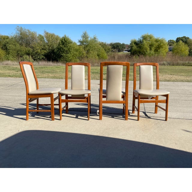 Niels Kofoed Mid Century Modern Teak Dining Chairs by Nordic Furniture For Sale - Image 4 of 7