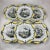 A charming set of six French faïence hand painted plates, circa 1880-1900 – a reissue of the original 18th century Sceaux...