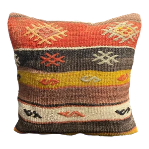 1980s Handmade Kilim Cushion Cover