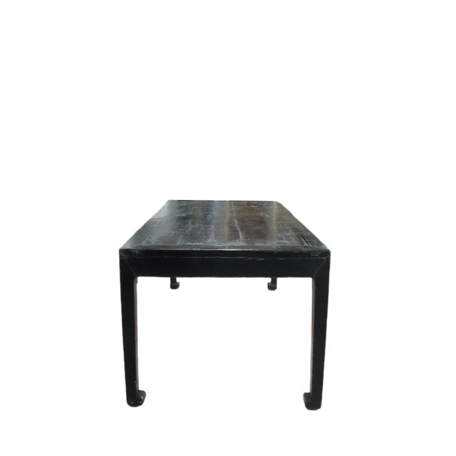 35" Tall Antique Black Lacquer Table For Sale In Greensboro - Image 6 of 12