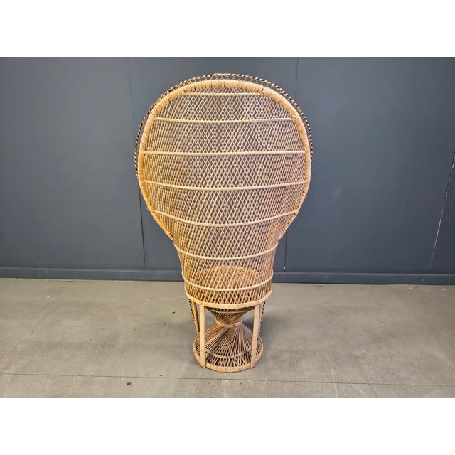 1970s Vintage Wicker Peacock Chair, 1970s For Sale - Image 5 of 13