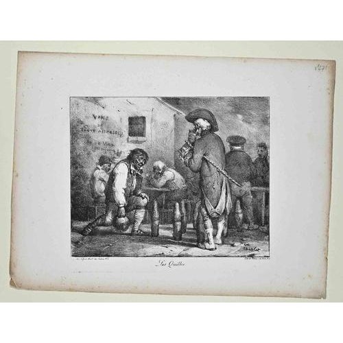 The Keels is an Original Lithograph realized by Nicolas Toussaint Charlet (1792-1845), Le " 271" Signed on the plate....