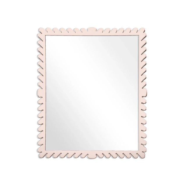 Contemporary Fleur Home Garden District Coquette Rectangle Mirror in Pink Ground, 30x42 For Sale - Image 3 of 3
