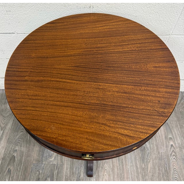 Vintage Imperial Furniture All Mahogany Drum Table End Table Lamp Table For Sale In Kansas City - Image 6 of 13