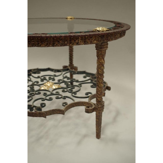 Mid-Century Modern Italian Wrought Iron Coffee Table, 1950s For Sale - Image 3 of 6