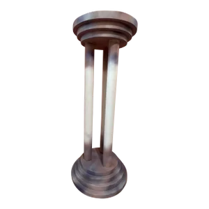 1980 Pastel Pink Column Pedestal by Austin Productions