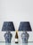 Dutch delft blue and white ceramic table lamps, a pair of baluster vases made by boch for royal sphinx in the netherlands,...