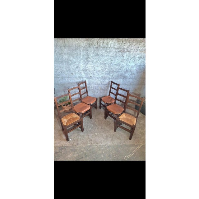 Chairs in Straw and Wood, 1890s, Set of 6 For Sale - Image 14 of 14