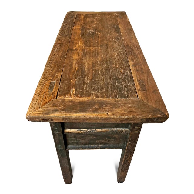 Wood Shanxi Vintage Carved Entry Table For Sale - Image 7 of 9