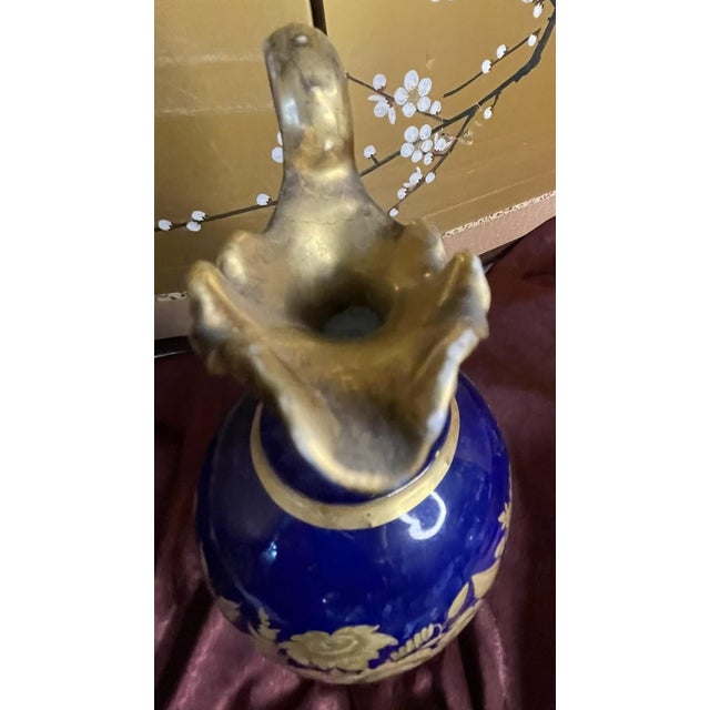 Ceramic Antique 19th Century Derby Bloor Porcelain Ewer With Hand-Painted Floral Details For Sale - Image 7 of 13