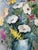 Vintage Frances Losier Floral on Vase Still Life Oil Painting on Masonite Board - Framed For Sale - Image 4 of 12
