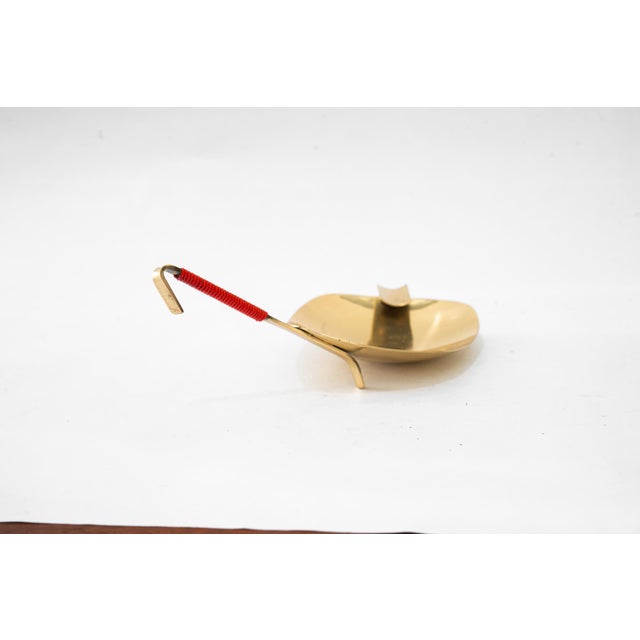 Portable ashtray brass vienna around 1960s Only Polished