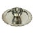 Mid-Century Hollywood Regency Traditional Baroque Oneida Silverplate Tray With Attached Dip Bowl For Sale