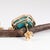 14Ct Sleeping Beauty Turquoise Stud Earrings With Natural Diamonds: 14k Gold, Pair For Sale In Columbus - Image 6 of 6