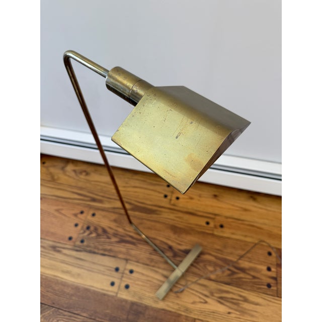 Mid-Century Modern Vintage Signed Cedric Hartman Brass Floor Lamp For Sale - Image 3 of 18