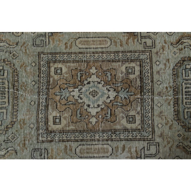 Orange 1970s Vintage Persian Handmade Wool Cotton Orange Area Rug For Sale - Image 8 of 11