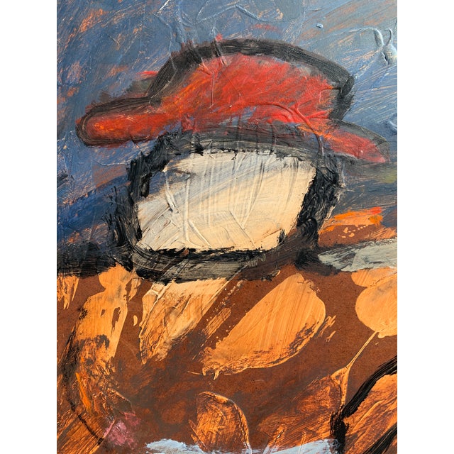 Abstract "The Cowboy" Mid Century Abstract Expressionist Female Artist For Sale - Image 3 of 9