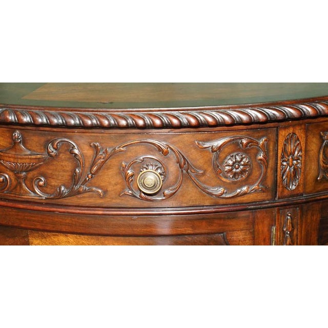 Antique Victorian Flamed Hardwood Demi Lune Sideboard, 1880 For Sale - Image 6 of 18