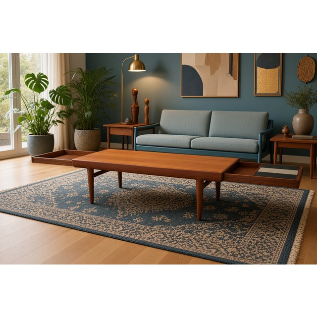 Teak Coffee Table with Drawers by Johannes Andersen for CFC Silkeborg, 1960s For Sale - Image 14 of 18