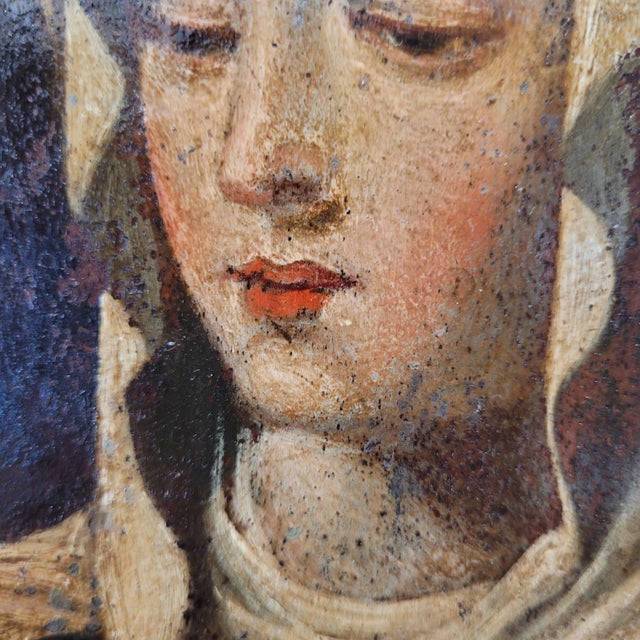Veronica of the Virgin, 1800s, Oil on Panel For Sale - Image 10 of 14