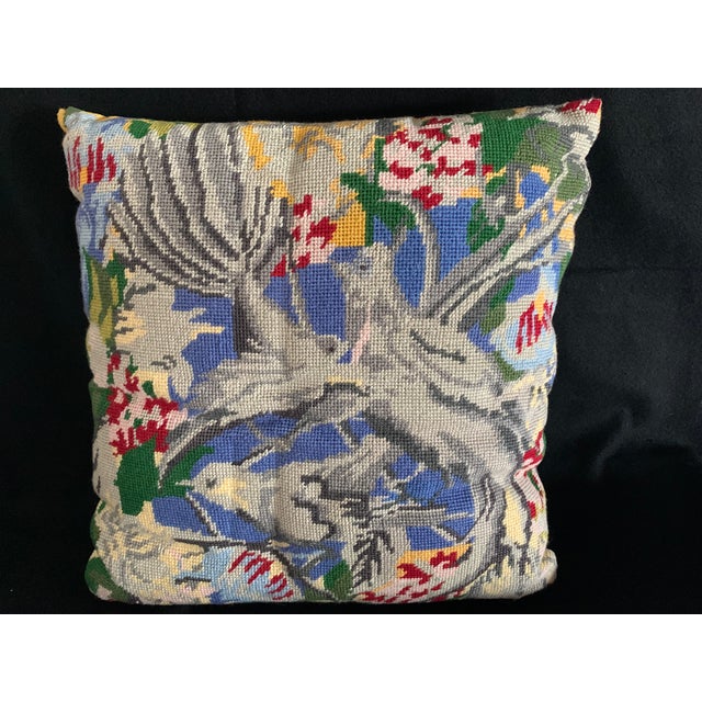 Up for sale is a stunning, authentic Vintage Handmade Wool Needlepoint Throw Pillow. This one-of-a-kind cushion was...
