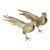 Vintage Italian Decorative Sculptural Goldtone Male Female Pheasants Mid Century-a Pair For Sale