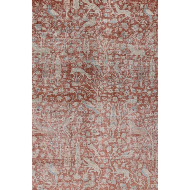 Early 20th Century Persian Meshed Animal Rug - 8'9" x 12'9" For Sale - Image 12 of 12