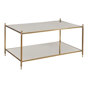 Odesa Brass & Mirrored Top Cocktail Table
