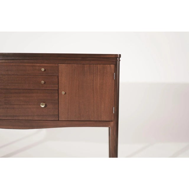 Brown Mid Century Entry Console Table in Mahogany, Circa 1950s For Sale - Image 8 of 13