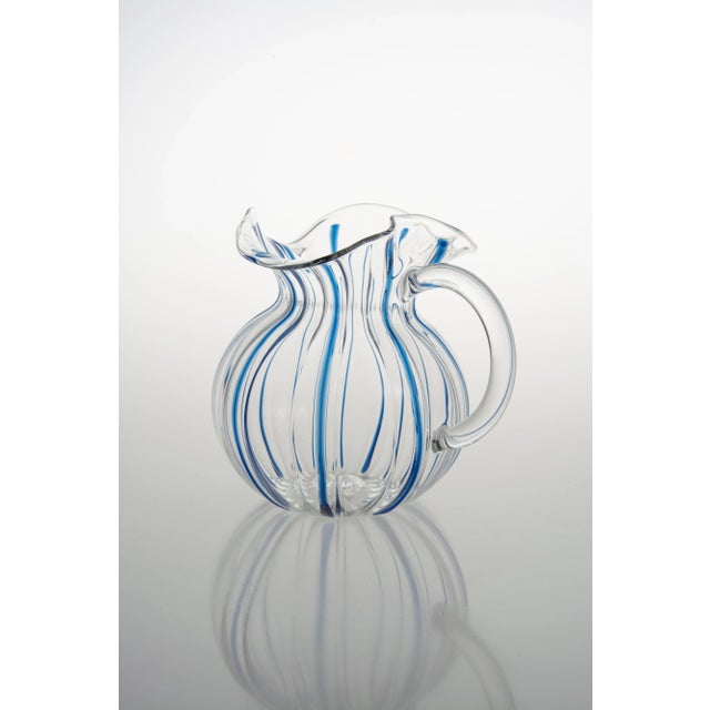 Torcello Blue Line Carafe from Tuttoatattaccato For Sale - Image 3 of 6