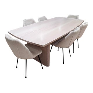 Custom Piece Oakwood Dining Table For Sale