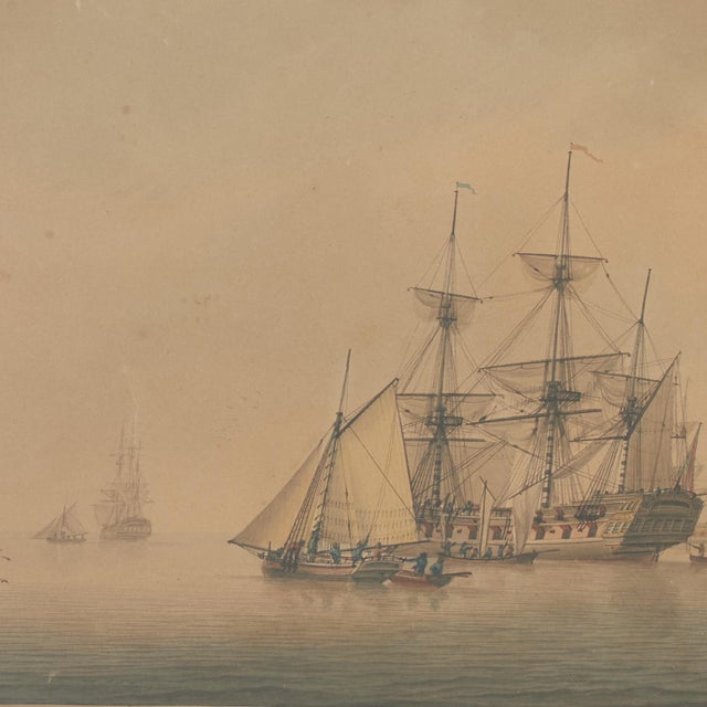 Traditional Antique English Maritime Watercolor of Sailing Ships by L Owen For Sale - Image 3 of 14