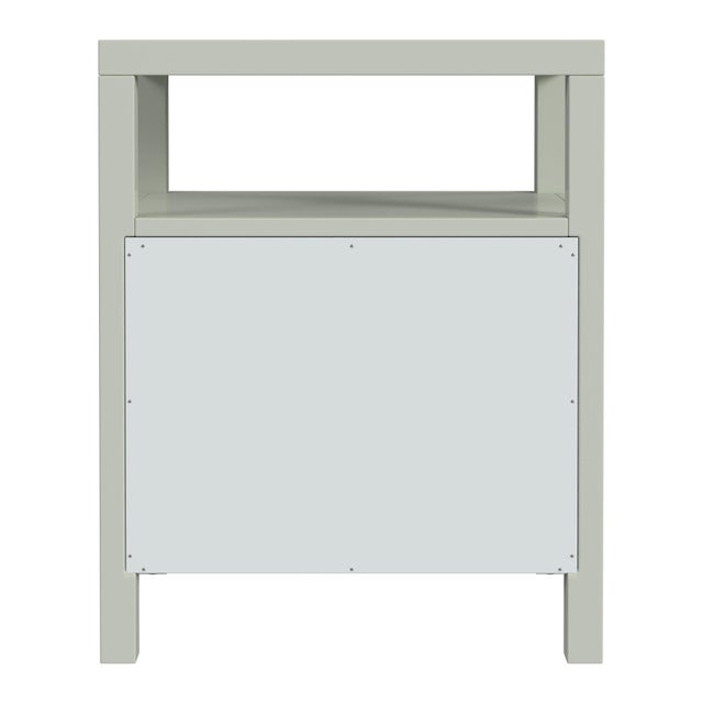 Nora 21 in. W Rectangular Wood 2 Drawer Nightstand with Open Shelf, Sage Green For Sale In Chicago - Image 6 of 8