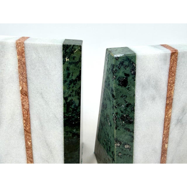 Vintage Art Deco Marble Bookends, 1940s, Set of 2 For Sale - Image 10 of 11