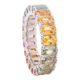 Multi Colored Eternity Band Size 7 For Sale