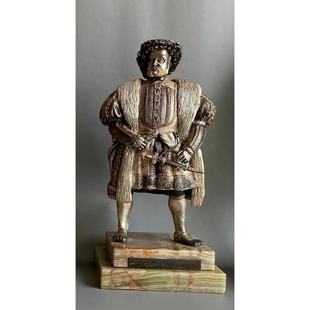 Birmingham Mint British Monarchs Bronze Figures by Anna Danesin, 1980s, Set of 4 For Sale - Image 4 of 18