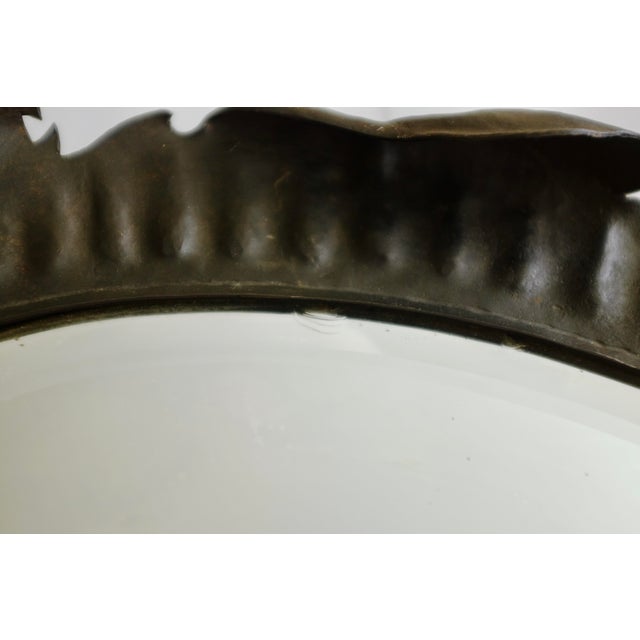 Early 20th Century Wrought Iron Wall Mirror For Sale - Image 9 of 10