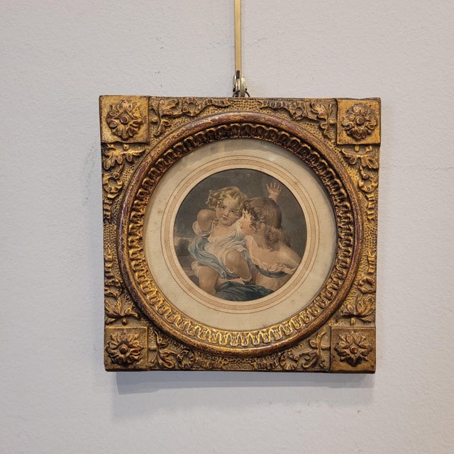 Wood Sir Thomas Lawrence, The Calmady Children, 1800s, Watercolor Etching For Sale - Image 7 of 10