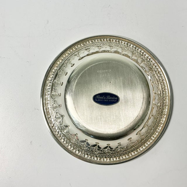 Mid 20th Century Mid-Century Baroque Hollywood Regency Reed & Barton Silverplate Wine Coaster For Sale - Image 5 of 8