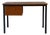 Teak Desk With Single Floating Drawer and Black Metal Frame Danish Mid-Century Modern 1970s For Sale