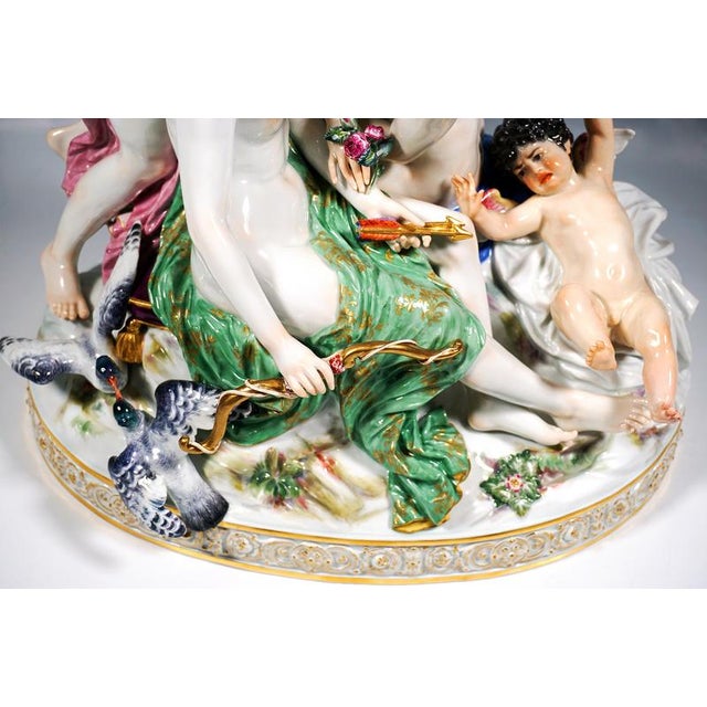 Blue Large Allegorical Group by E. Andresen for Meissen, 1890 For Sale - Image 8 of 13