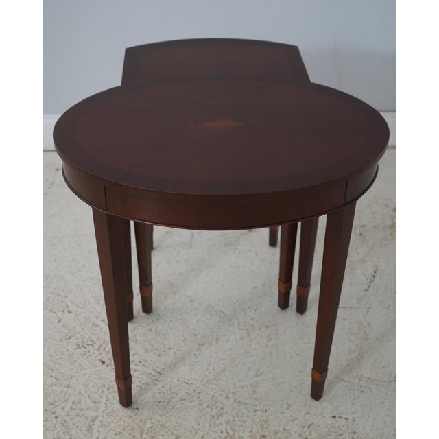 Baker Federal Style Inlaid Mahogany Nesting Tables For Sale - Image 12 of 14
